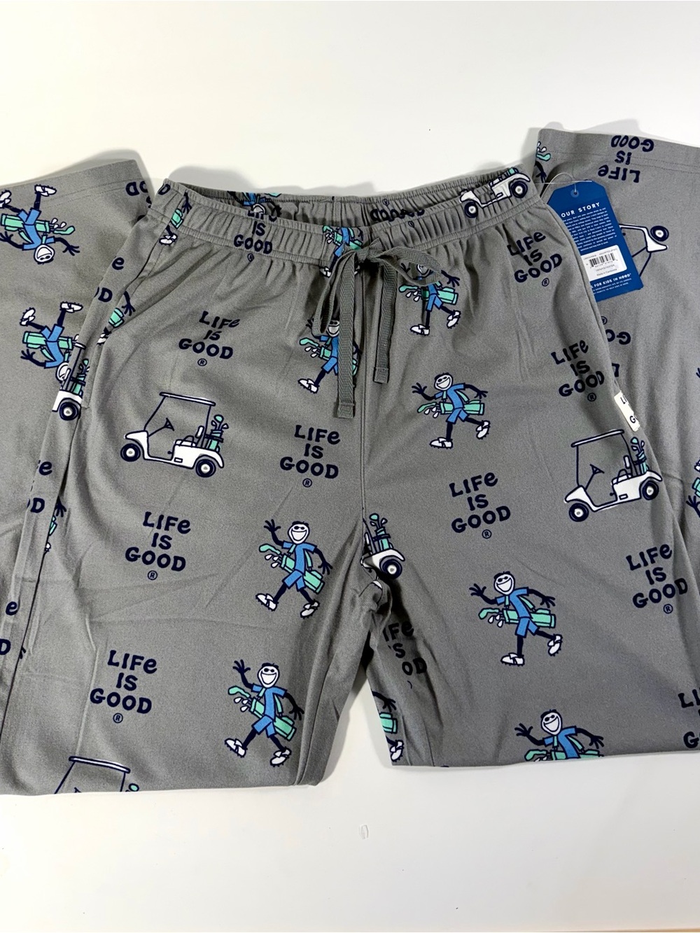 Life is Good Golf Medium Lounge Pajama Pants Pockets